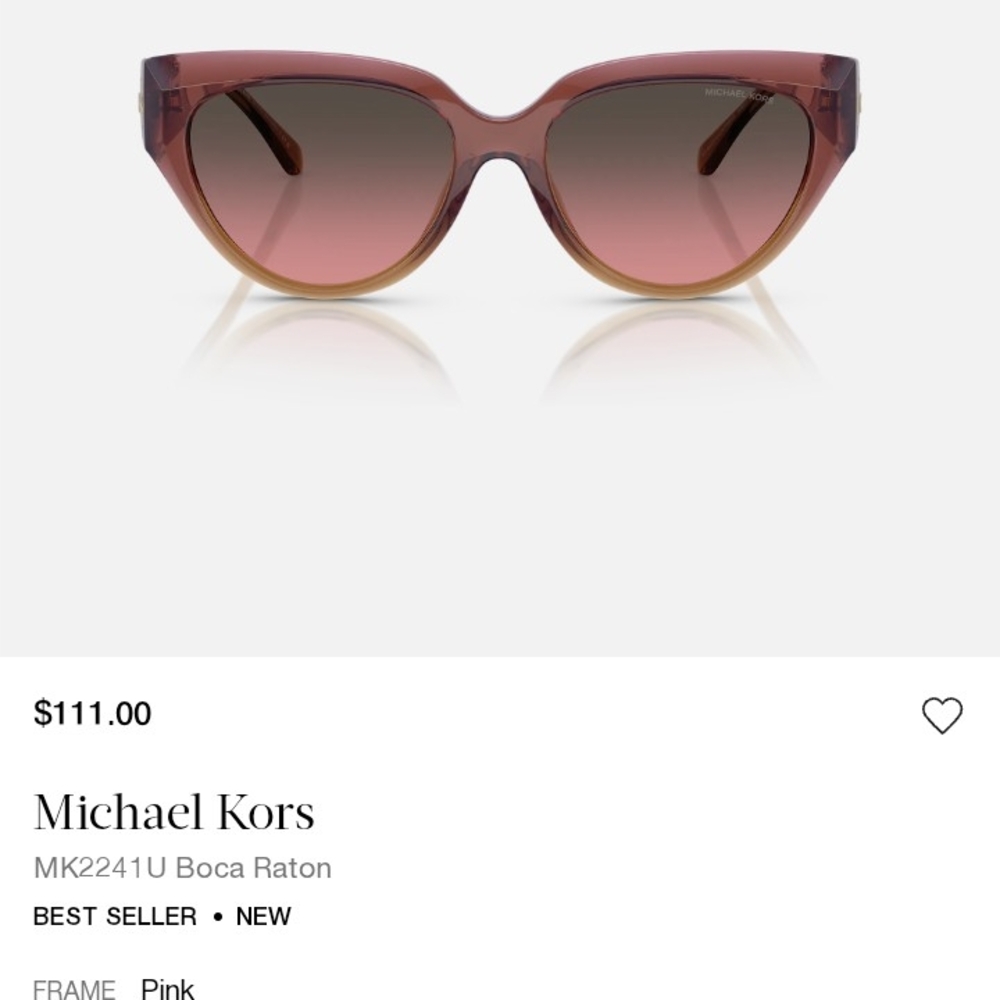 Michael Kors Pink Gradient Sunglasses